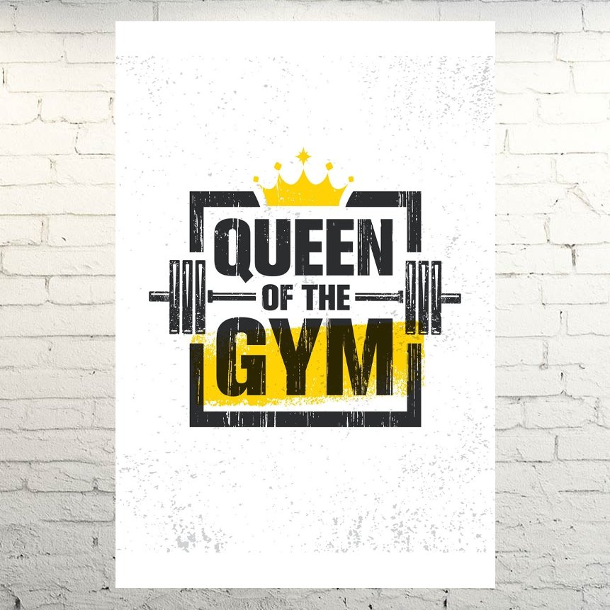 Queen of the Gym - Motivational Gym Posters | Fitness Wall Art for Home ...