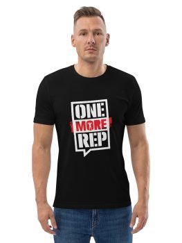 One More Rep unisex organic cotton gym t-shirt - Image 3